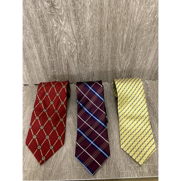 Nautica Men's Silk Tie Set 3pc‎ Geometric Multicolor Classic Length - Picture 1 of 9